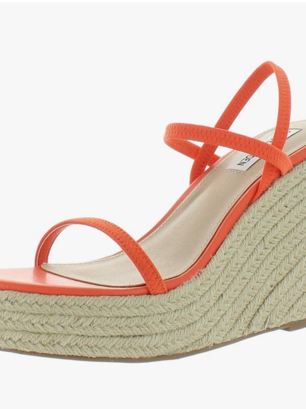 Steve Madden Skylight Coral Strappy Espadrille Wedge Sandal Size 6.5 New